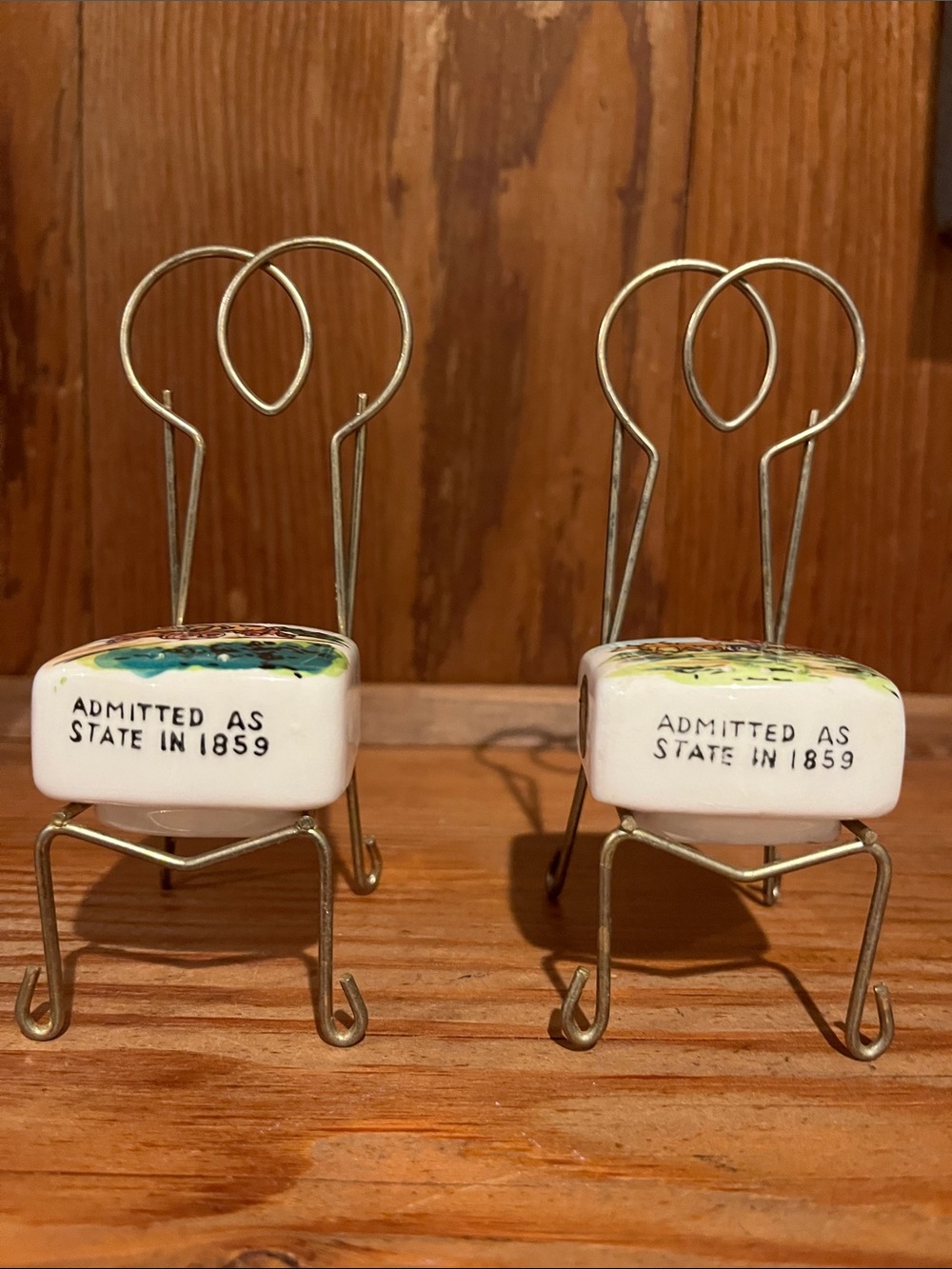 Oregon Trail Chairs Salt & Pepper Shakers